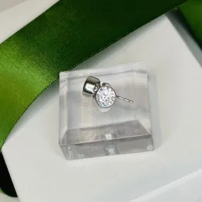 10K Kayla White Gold CZ Studs