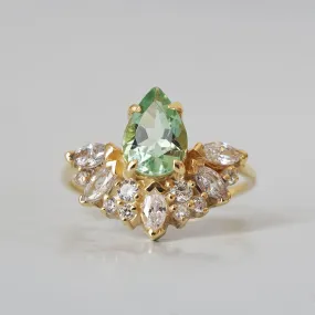 14K Parisian Mint Green Tourmaline Ring