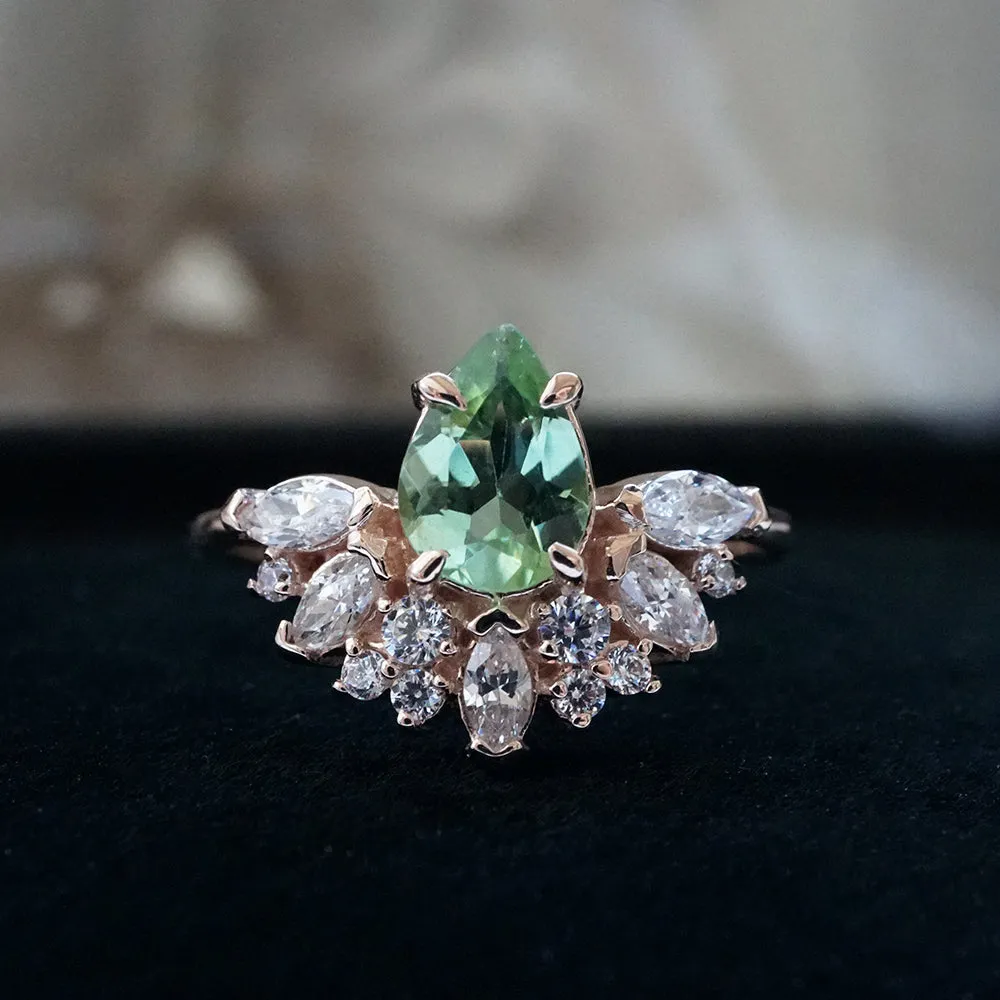 14K Parisian Mint Green Tourmaline Ring