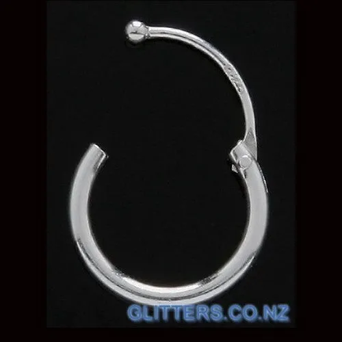 20 Gauge .925 Solid Sterling Silver Nose Hoops With Bone End