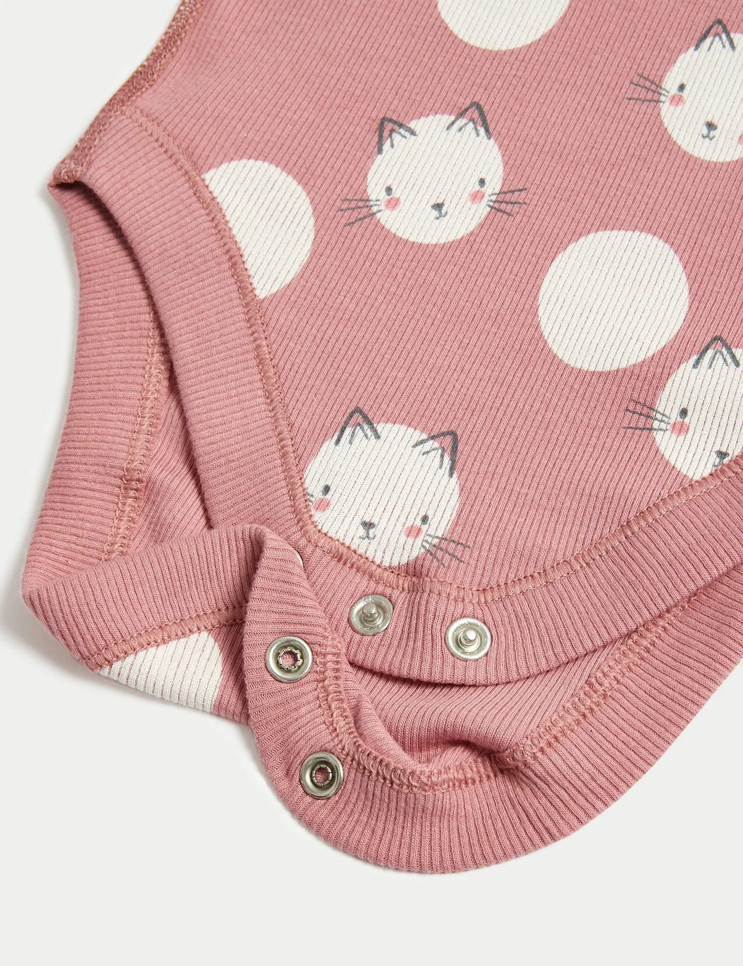 3pk Cotton Rich Cat Spot Bodysuits