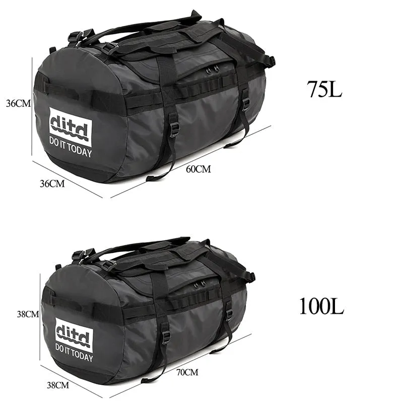 900D PVC Travel Duffle Backpack Large Capacity Unisex Weekend Shoulder Bag Travel Carry on Luggage