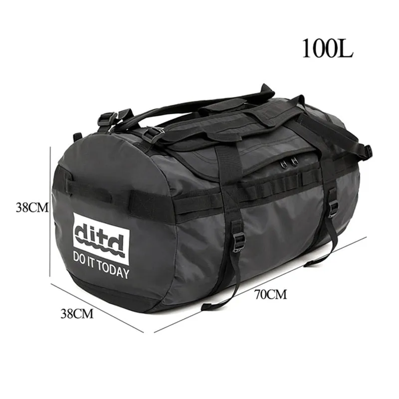 900D PVC Travel Duffle Backpack Large Capacity Unisex Weekend Shoulder Bag Travel Carry on Luggage