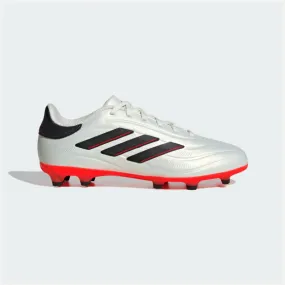 Adidas Copa Pure II League Firm Ground Soccer Kids Unisex Shoes (4-7Year) - Ivory/Core Black/Solar Red