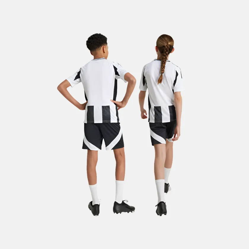 Adidas Juventus 24/25 Home Kids Unisex Football Shorts (7-16Years) -Black/White