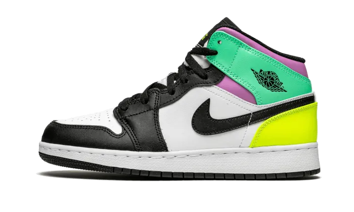 Air Jordan 1 Mid Pastel Black Toe (GS)