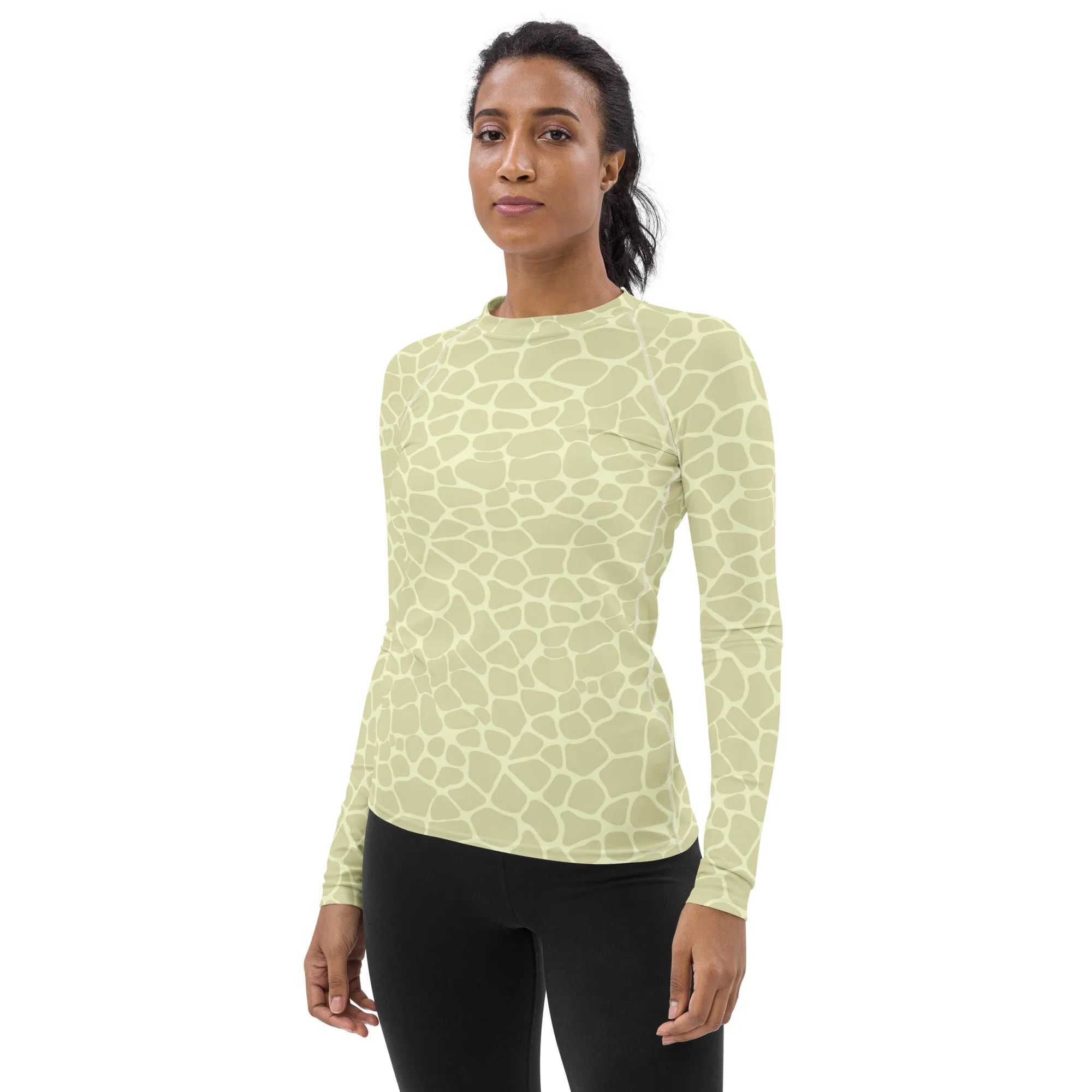 Albino Giraffe Women's Rash Guard