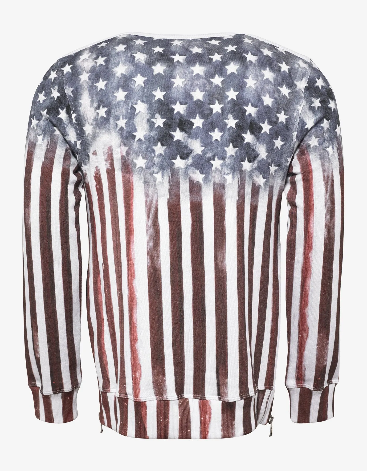 American Flag Print Logo Sweatshirt