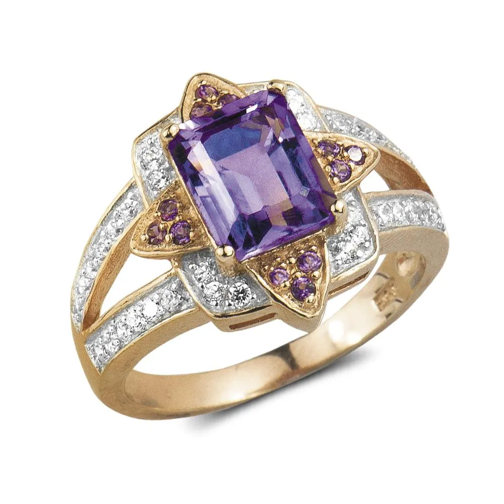 Amethyst Star Ring