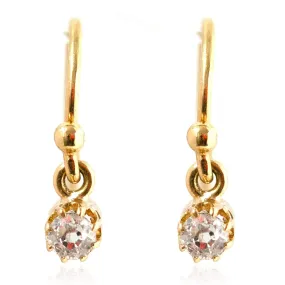 Antique Edwardian 18ct 0.22ct Diamond Earrings