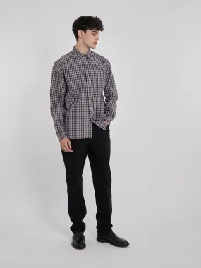 Aquascutum 1990s long-sleeved cotton plaid shirt