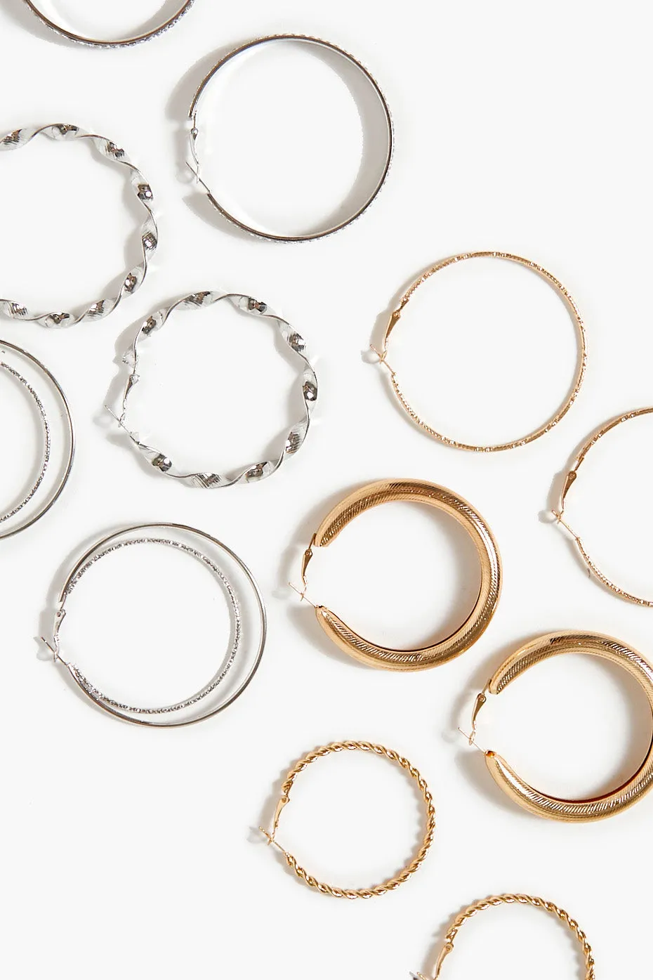 Assorted Hoop Earrings Set