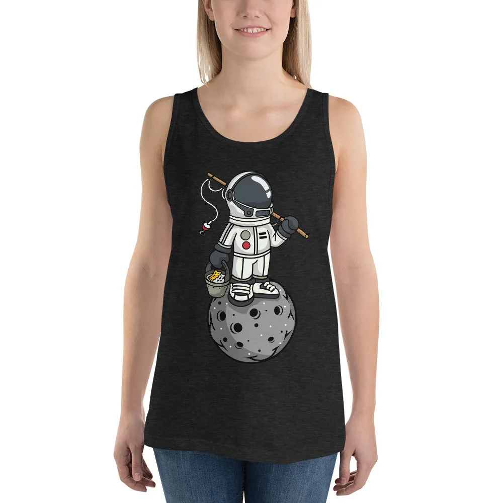 Astronaut | Fishing | Moon | Pop Art | Unisex | Tank Top