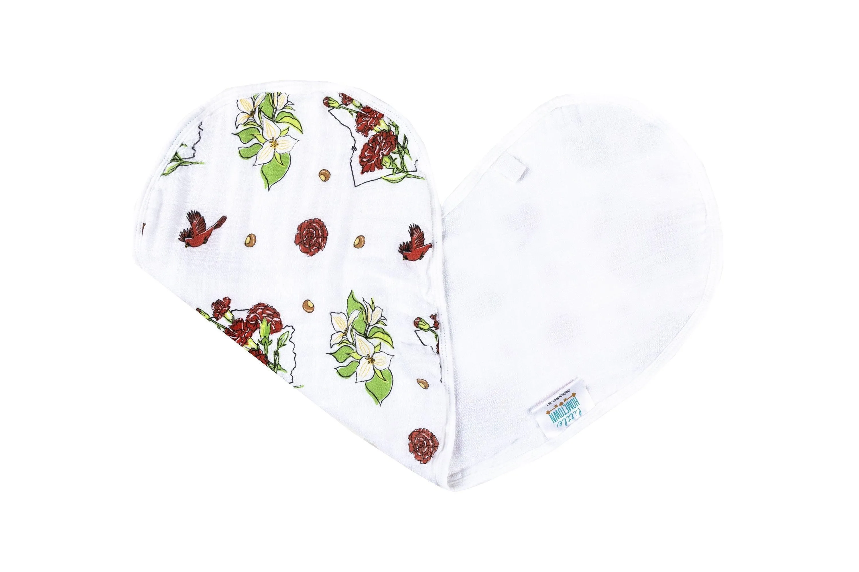 Baby Burp Cloth & Bib Combo Ohio Baby (Floral)