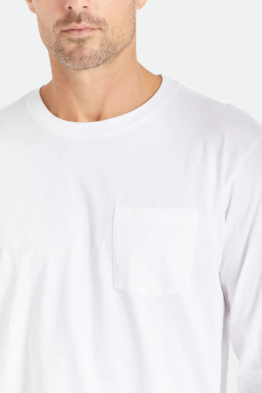 Basic L/S Pocket Tee - White