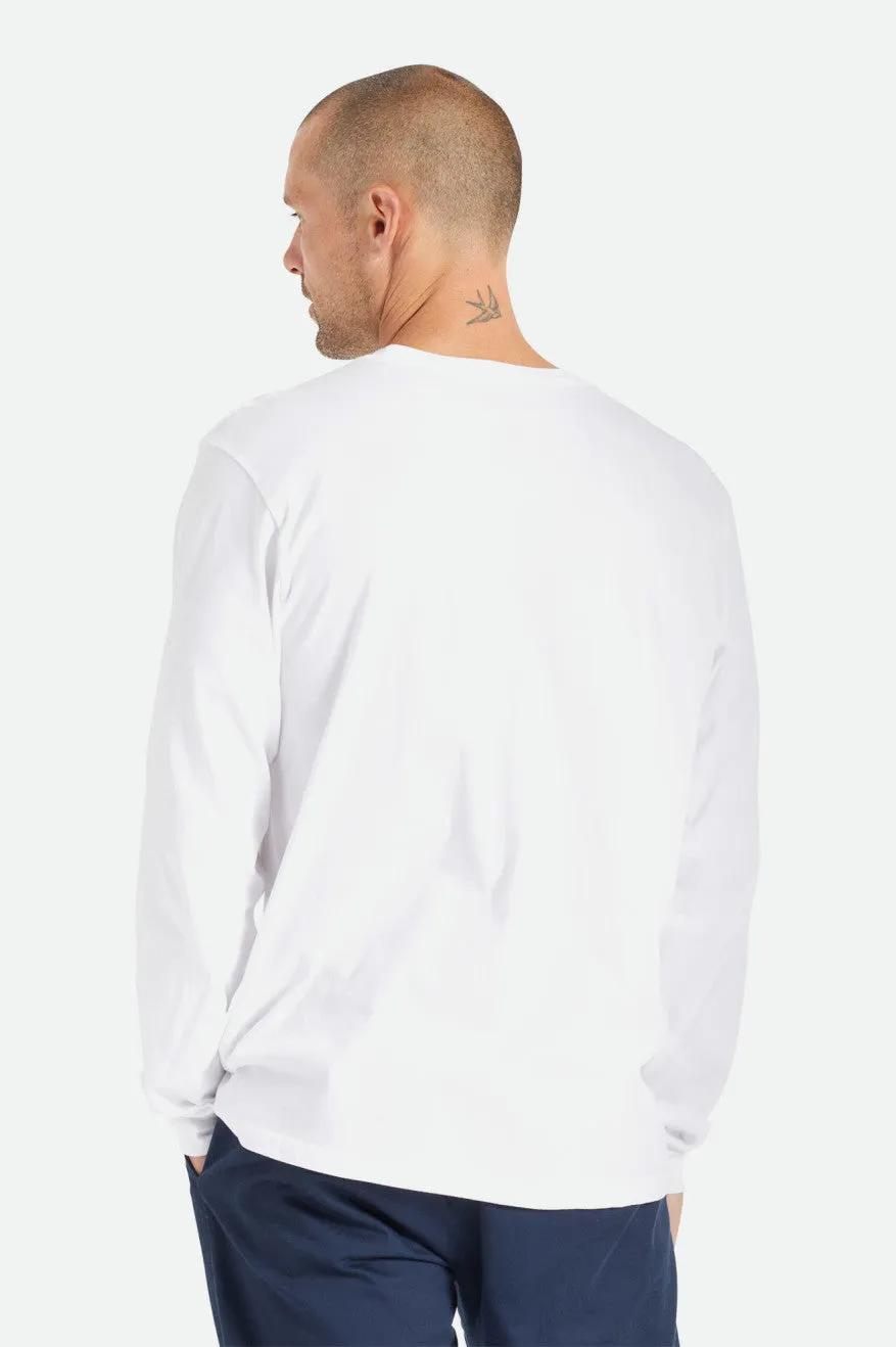 Basic L/S Pocket Tee - White