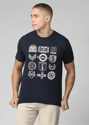 Ben Sherman Scooter Clubs T-Shirt Dark Navy