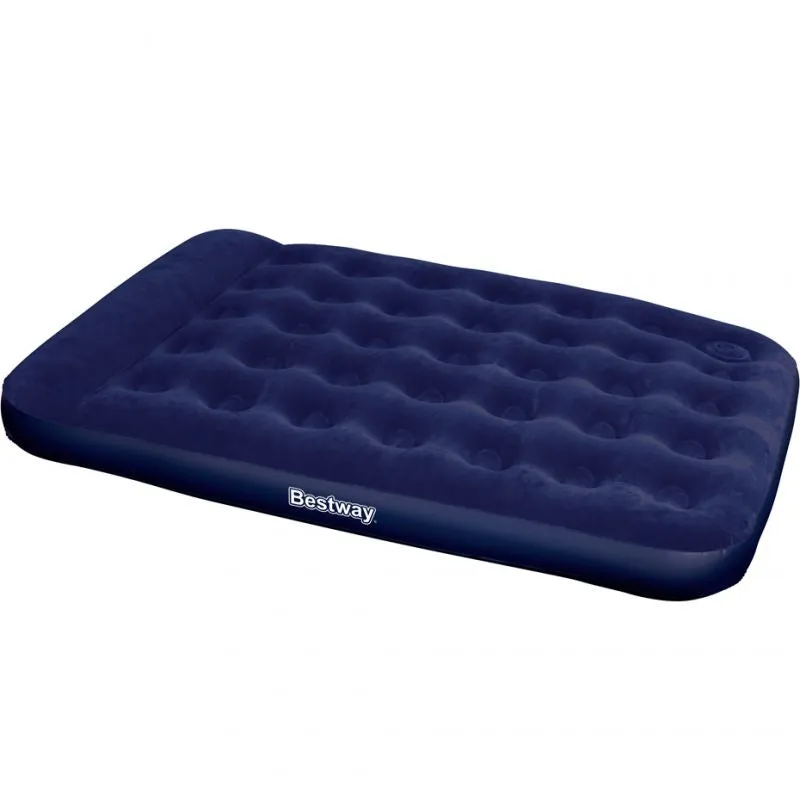 Bestway Double Velor Mattress With Pump 191X137X28Cm - Navy Blue