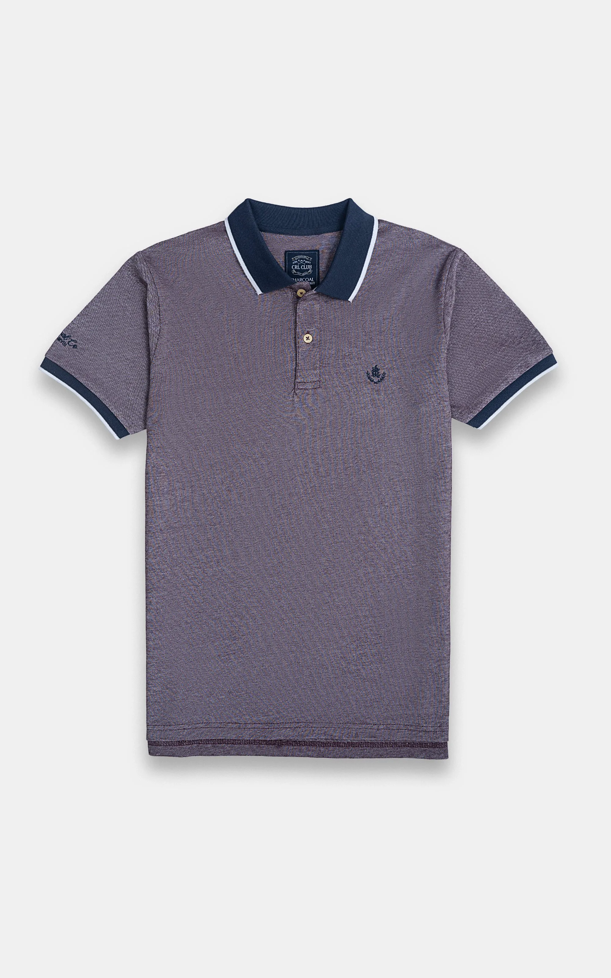 BIRD EYE TIPPING POLO MAROON