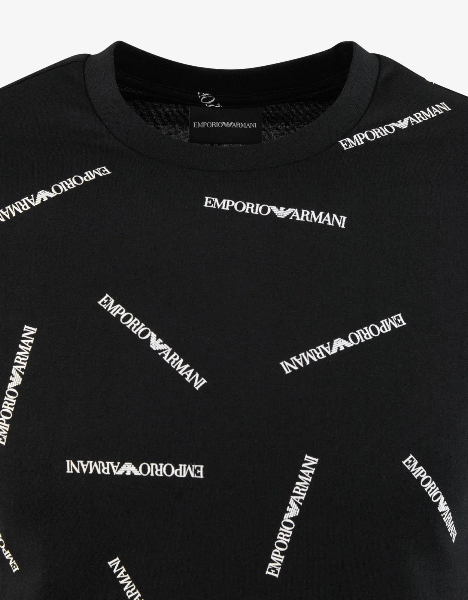 Black All-Over Logo T-Shirt -