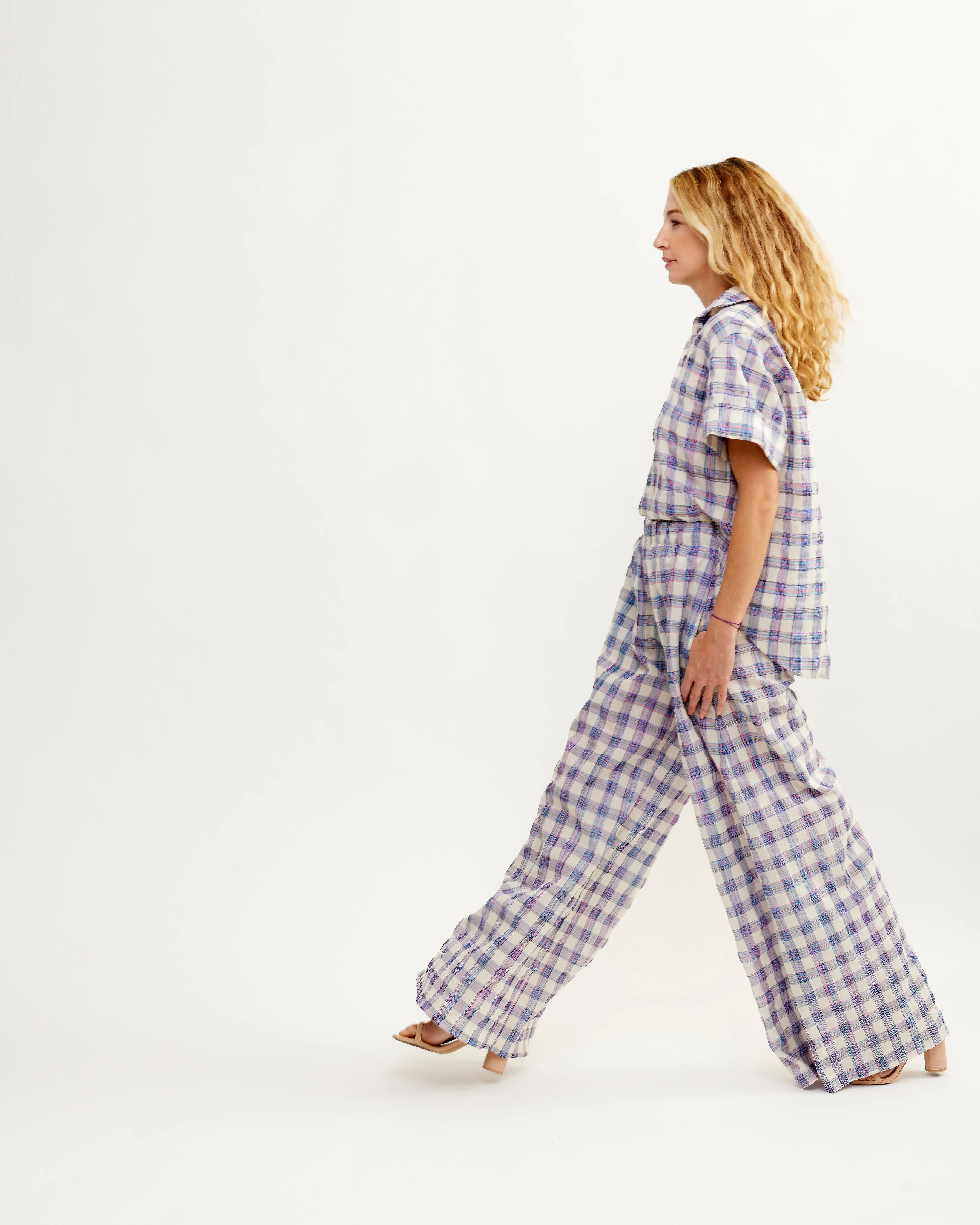 Blank Canvas Trish Pant- Cotton Candy Plaid