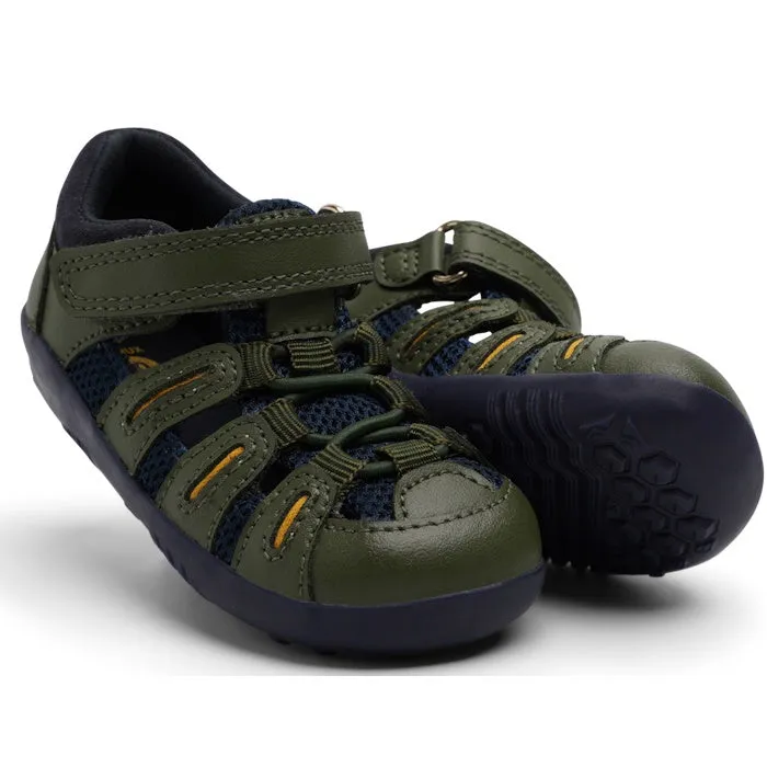 Bobux Step Up Toddlers Summit Forest Green Navy Sandal 731610