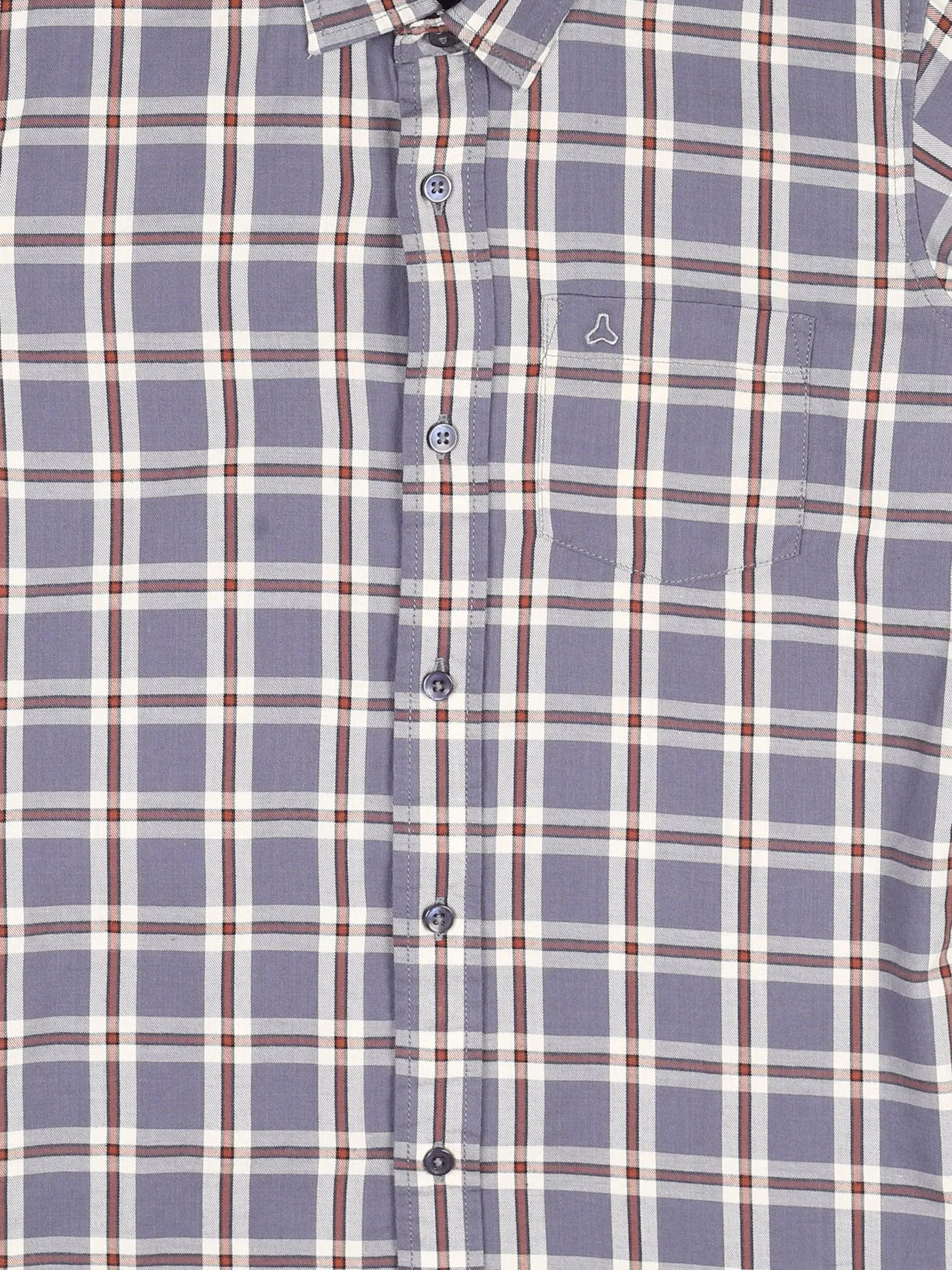 BOY'S GREY CHECK REGULAR FIT SHIRT