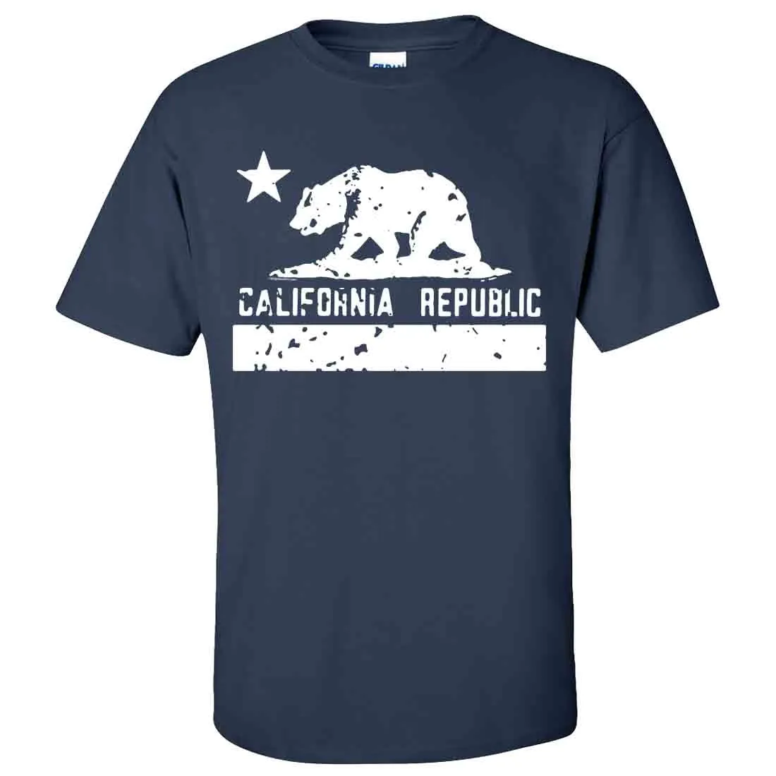 California Flag White Print Silhouette Asst Colors T-shirt