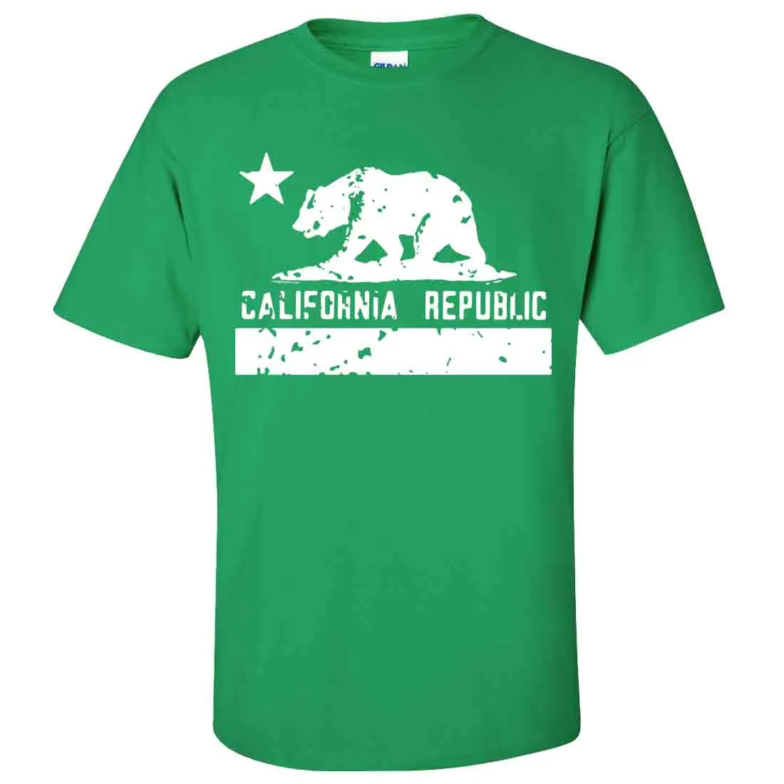 California Flag White Print Silhouette Asst Colors T-shirt