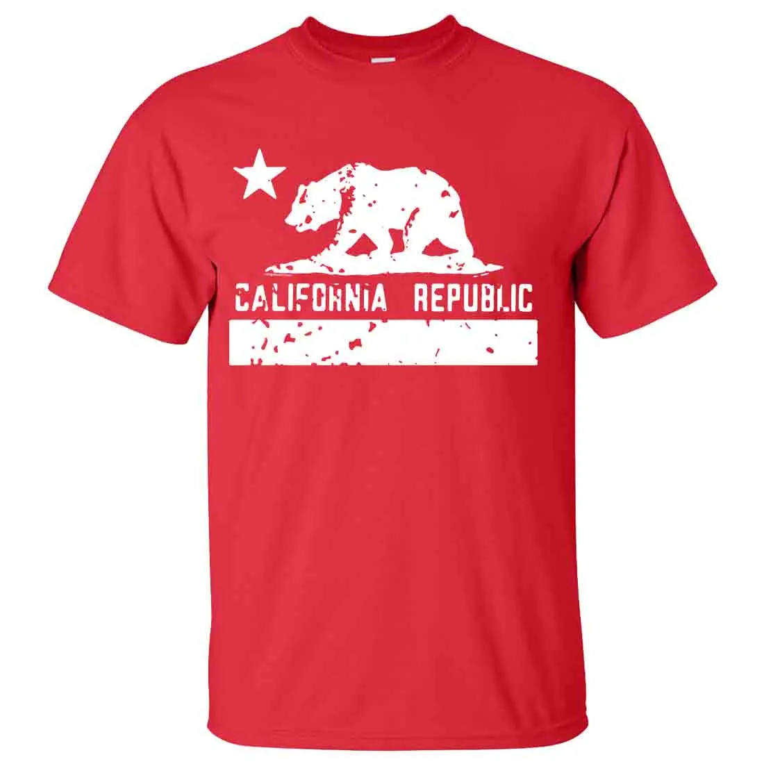 California Flag White Print Silhouette Asst Colors T-shirt