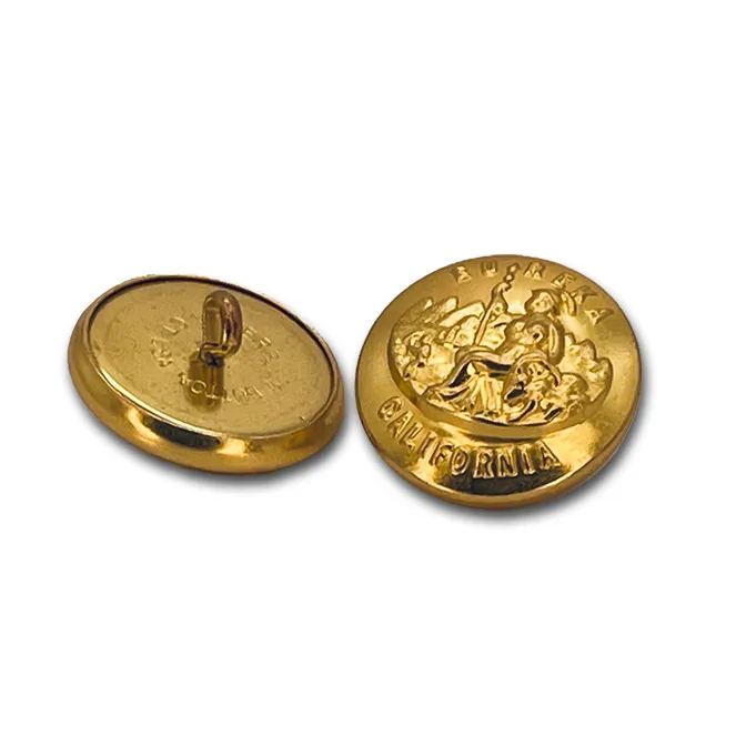 California "EUREKA" ASU Buttons - Bright Gold