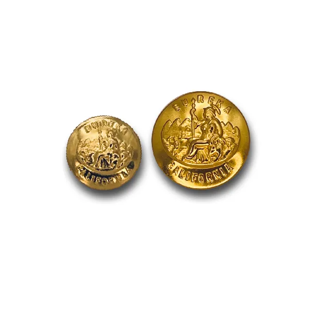 California "EUREKA" ASU Buttons - Bright Gold