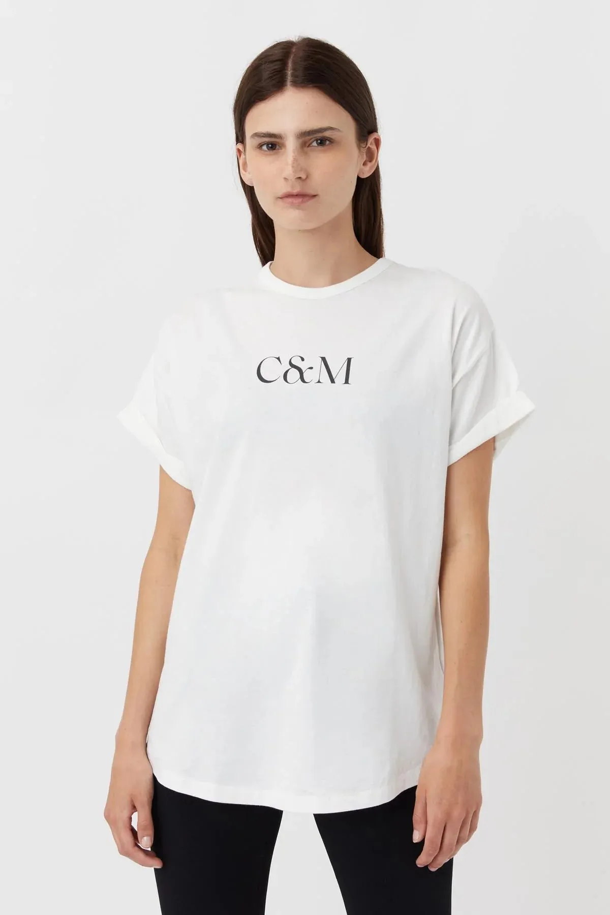 C&M - Huntington Camilla and Marc Tee in Soft White/Black