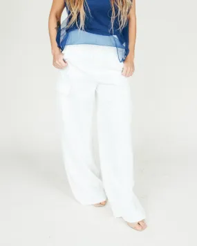 Carefree Cargo Wide-Leg Pants