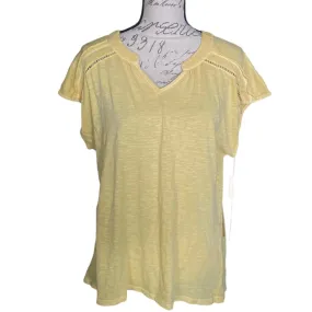 Caslon Yellow Cotton Shirt Size Small NEW