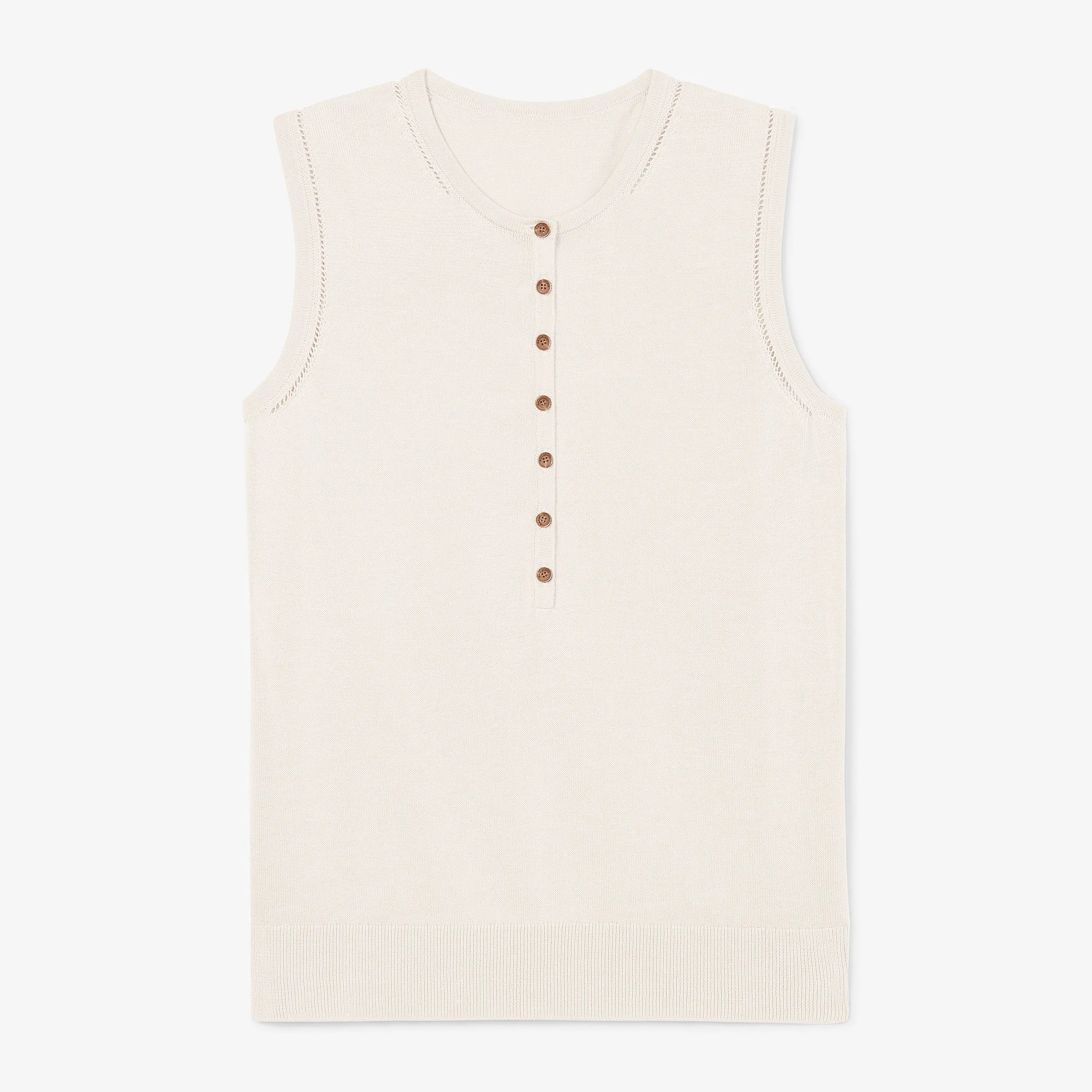 Crimmins Top - Cotton Silk Knit :: Ivory