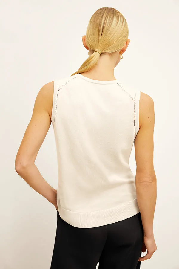 Crimmins Top - Cotton Silk Knit :: Ivory