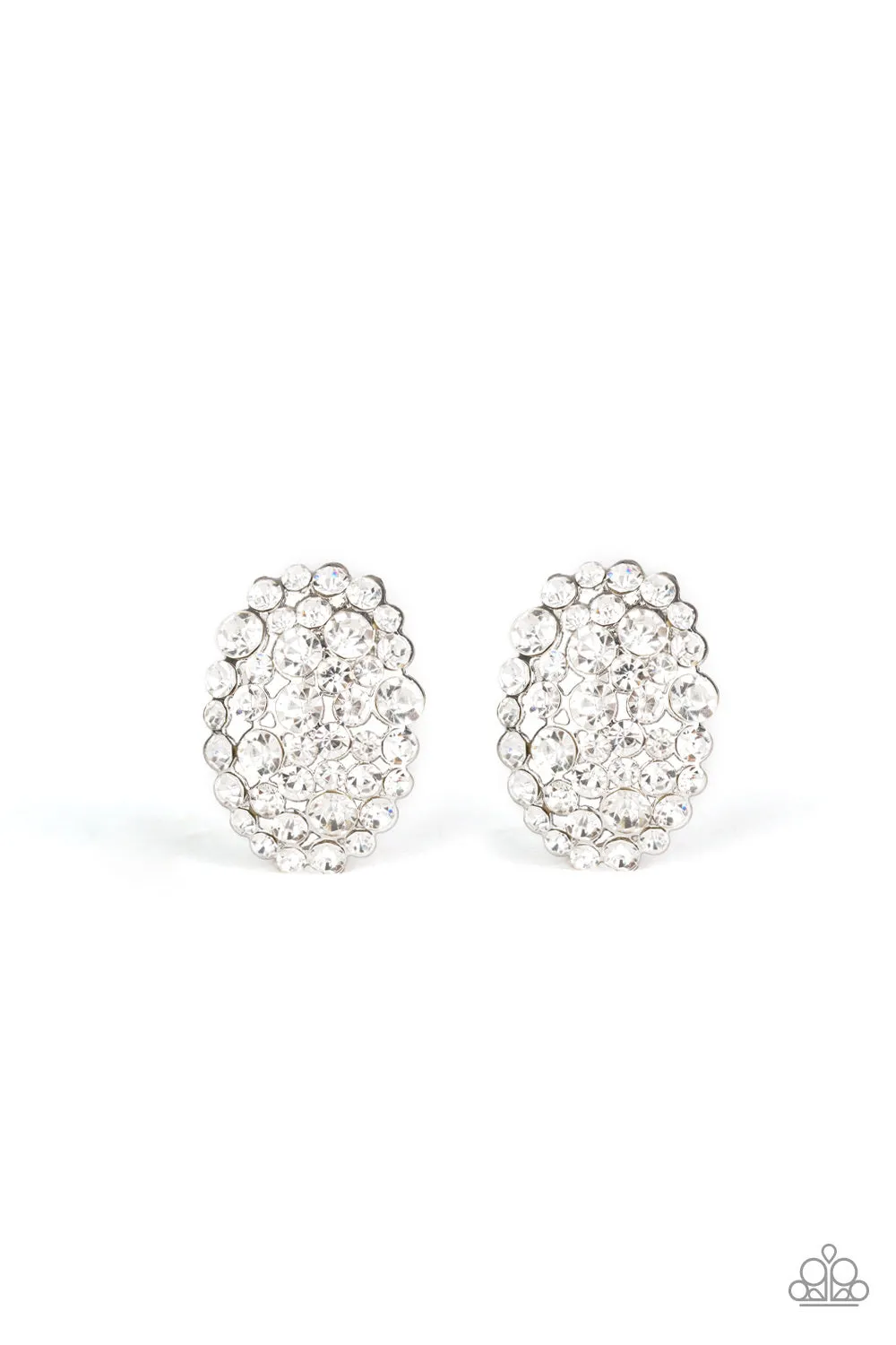 Daring Dazzle White-Earrings