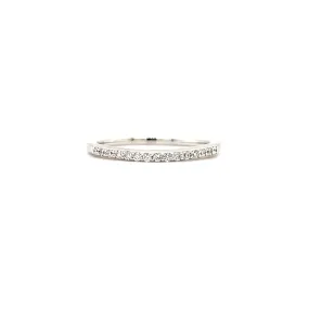 Diamond Ring with Fifteen Round Diamonds in 14K White Gold