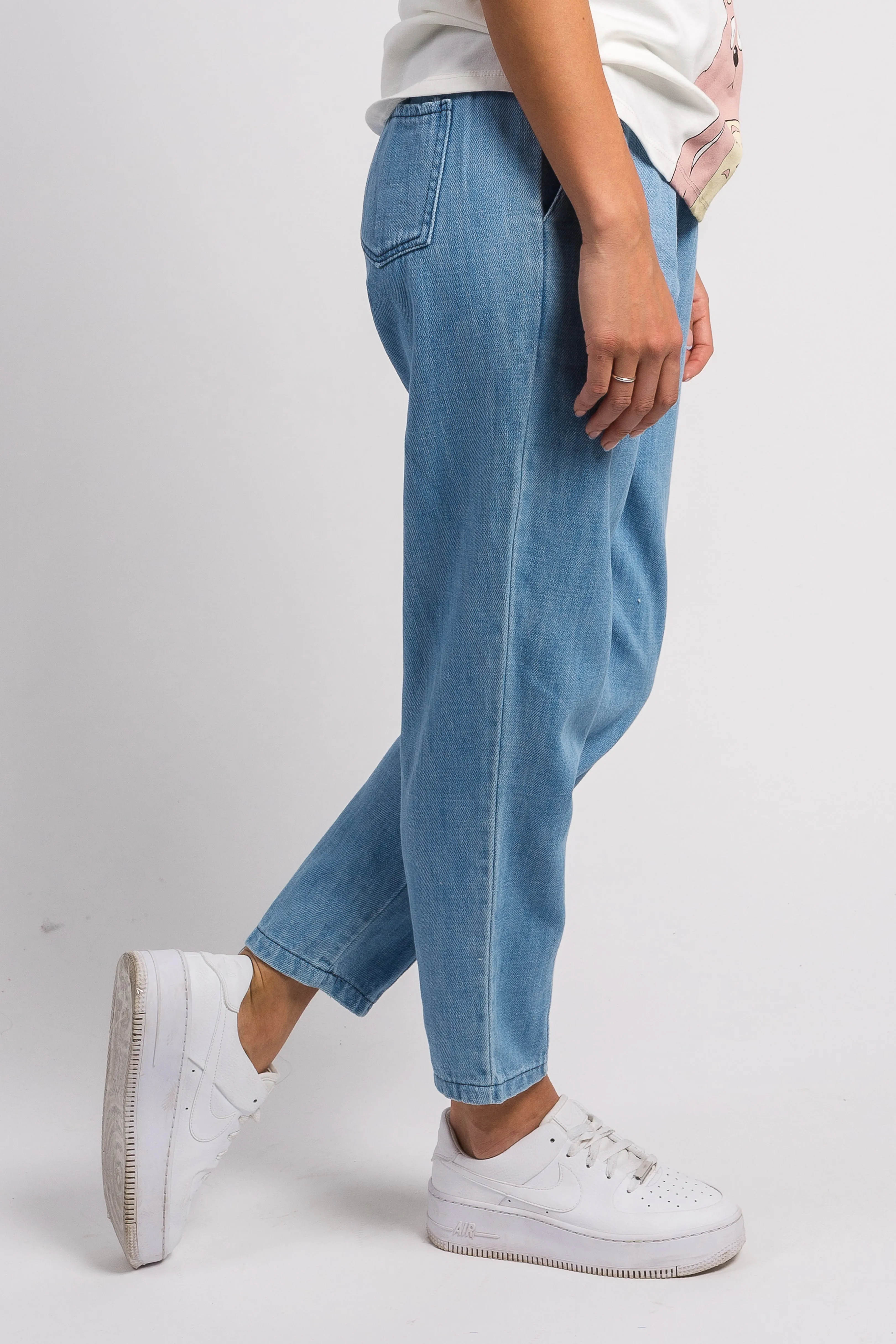 Ema&Carla - Denim Pants with Elastic Waist