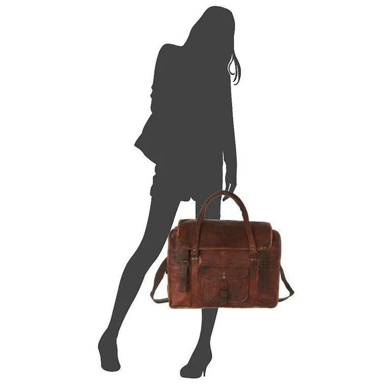 Extra Large Leather Weekend Travel Bag