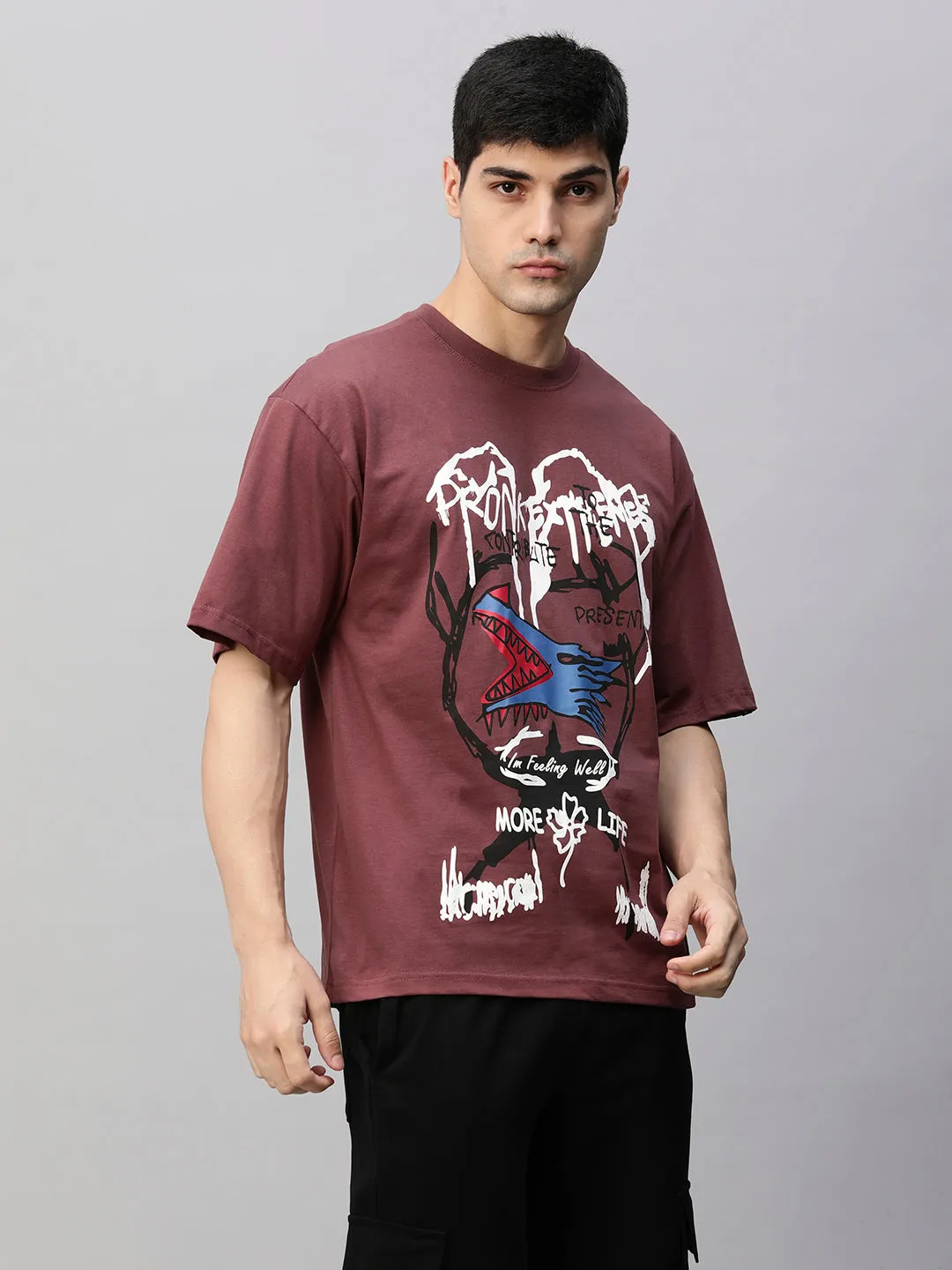 Extreme Men Oversized Puff Printed T-shirt