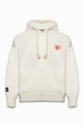 Family First Knitted Hoodie - White