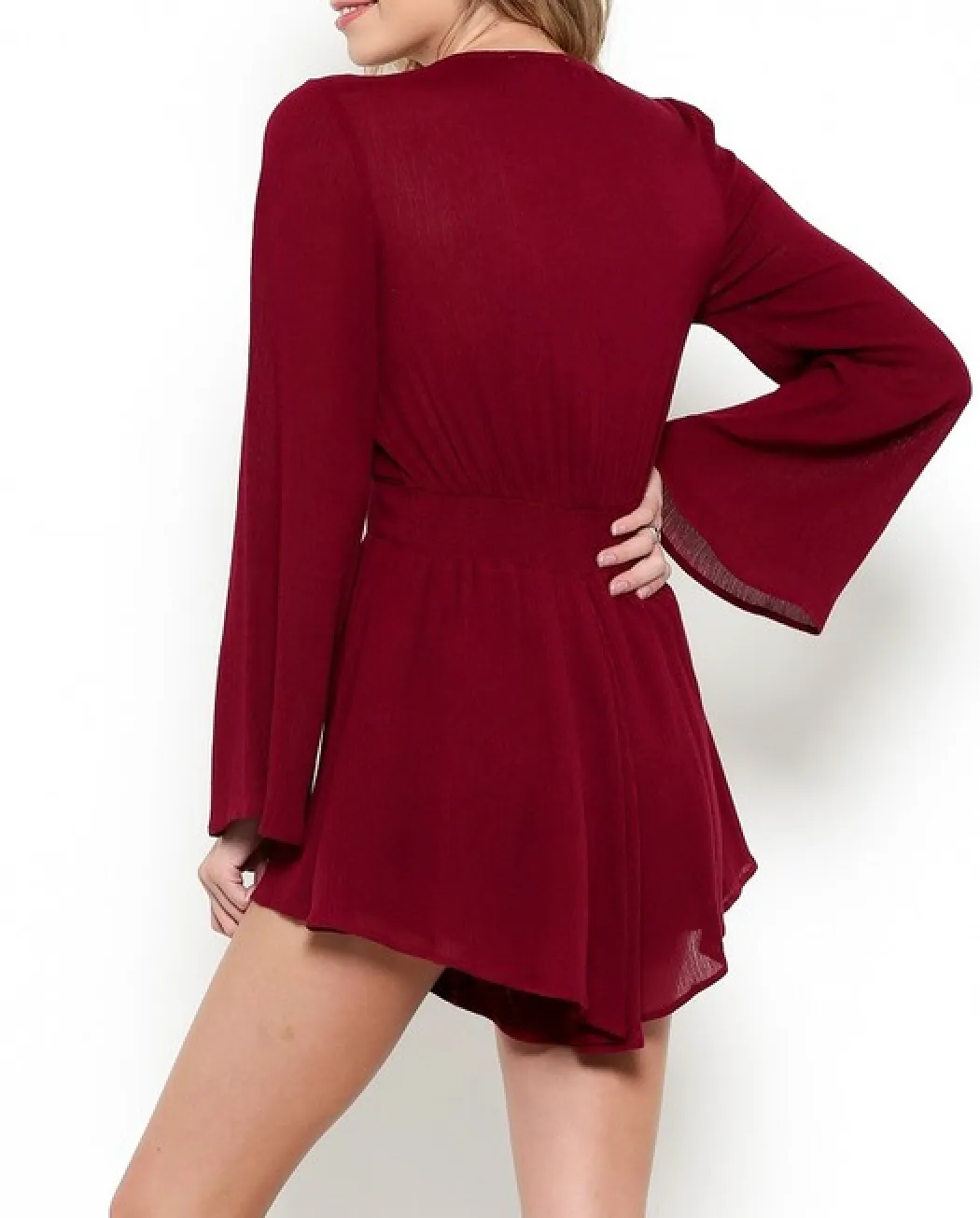 Final Sale - A Love Like This Romper - Burgundy