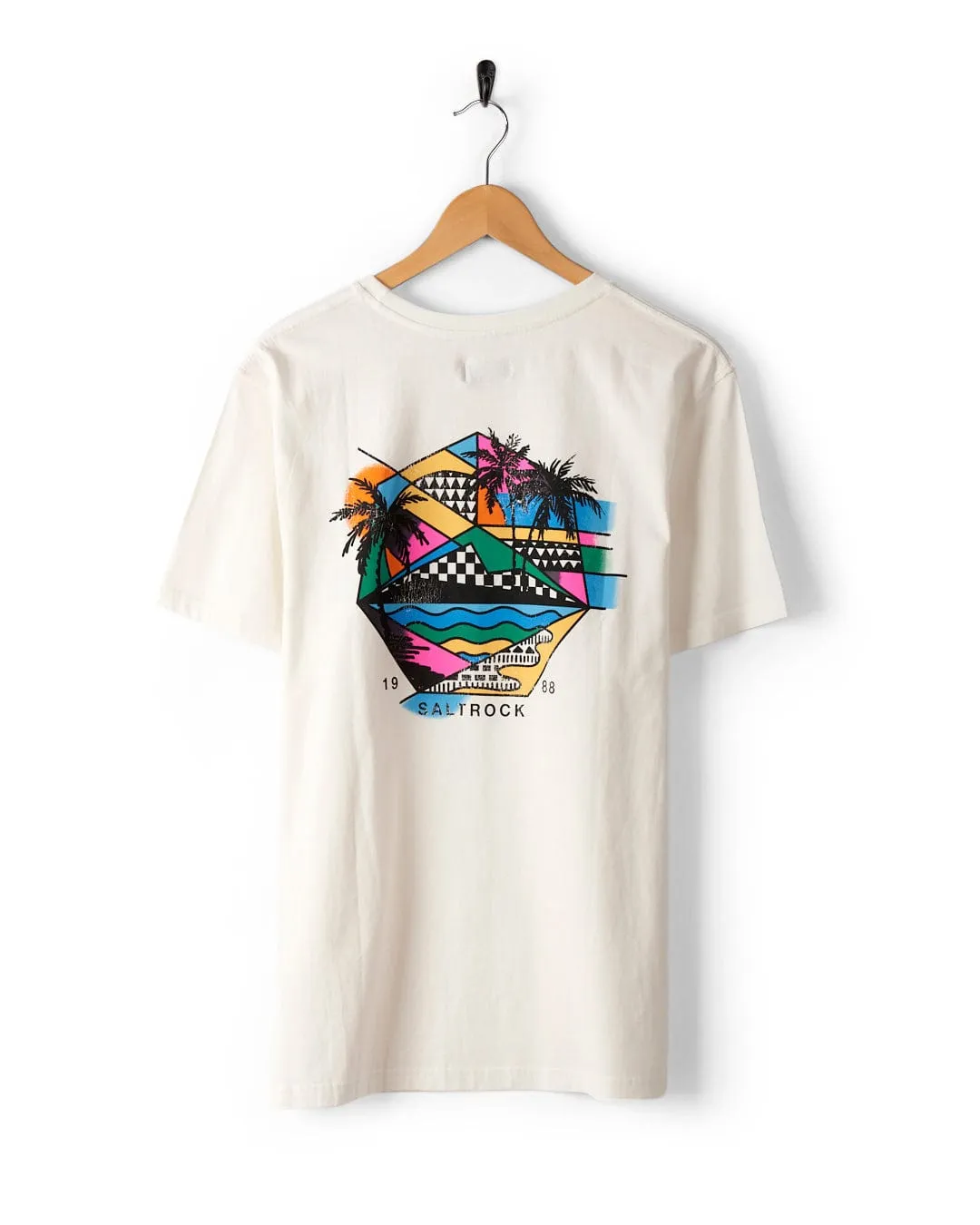 Geo Palms - Mens T-Shirt - White