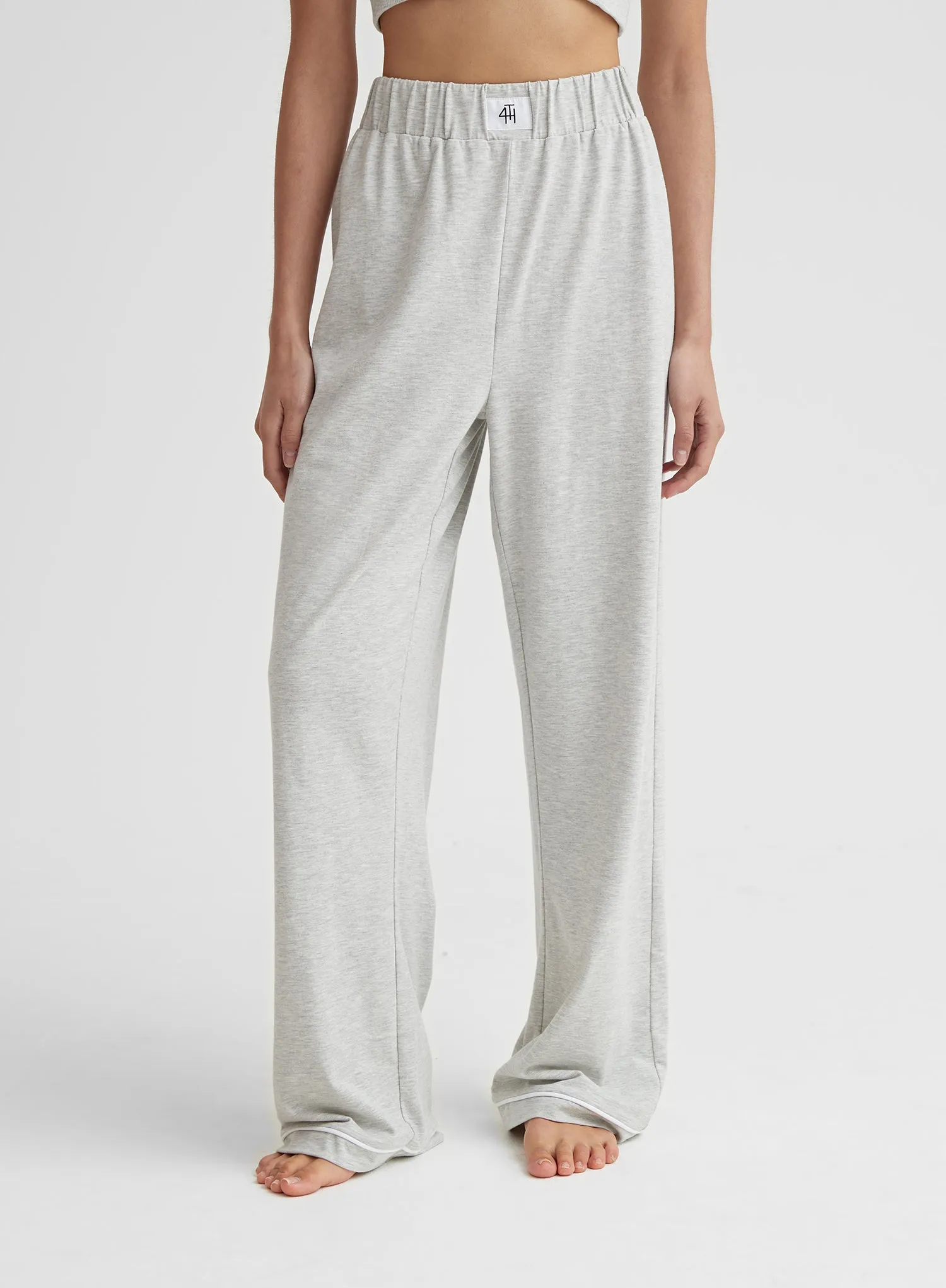 Grey Marl Jersey Pyjama Trouser- Jenifer