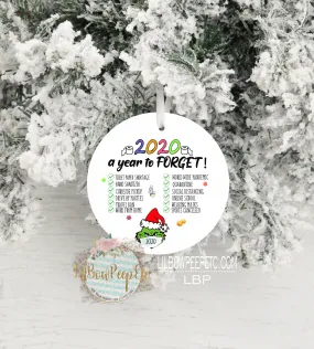 Grinch 2020 A Year To Forget Christmas Ornament