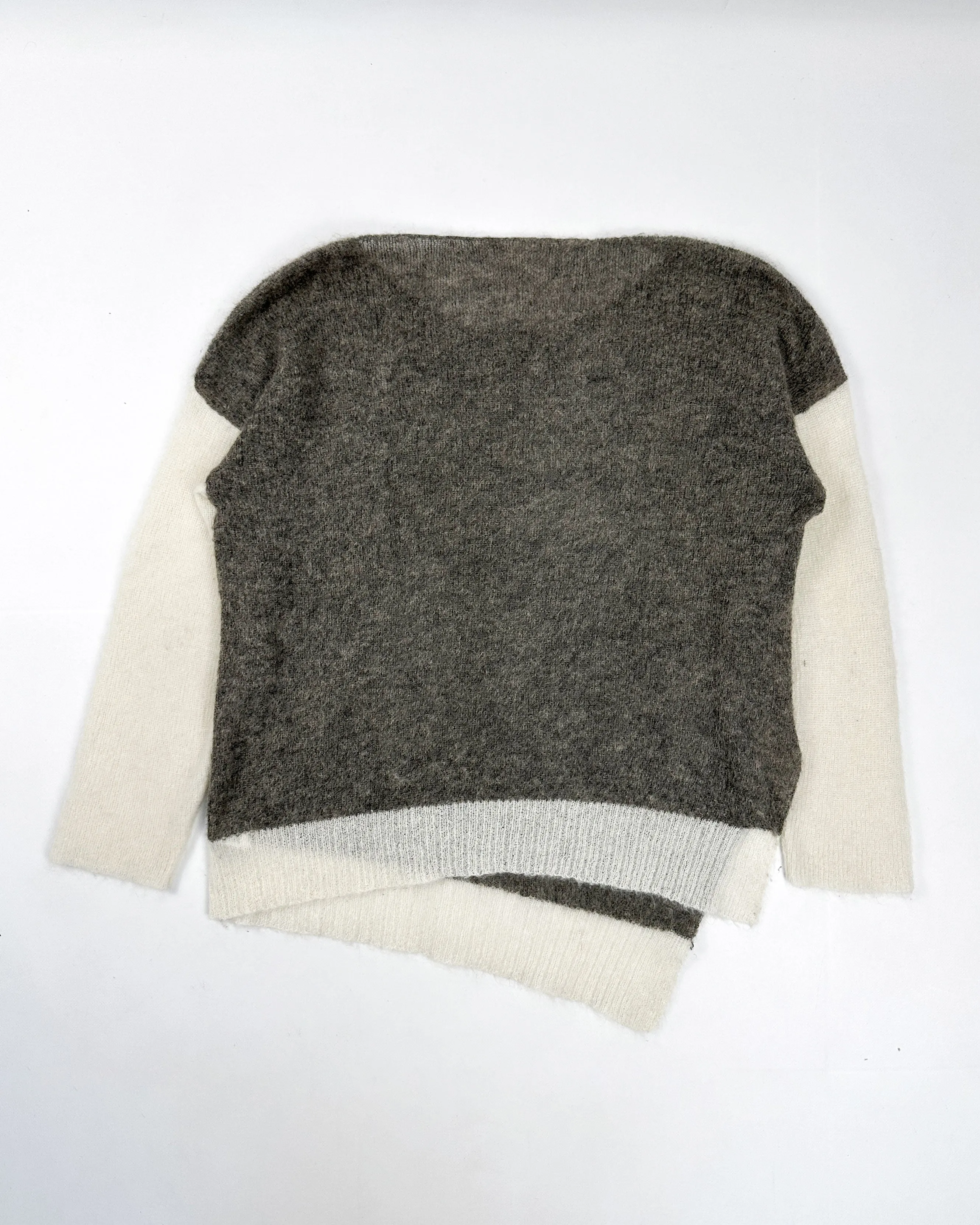 Helmut Lang Mohair Colorblock Alpaca Blend Sweater 2000's