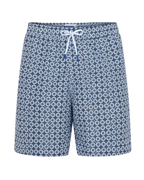 Jacob Cohen Geometric Print Badge Quick Dry Swim Shorts (Navy)