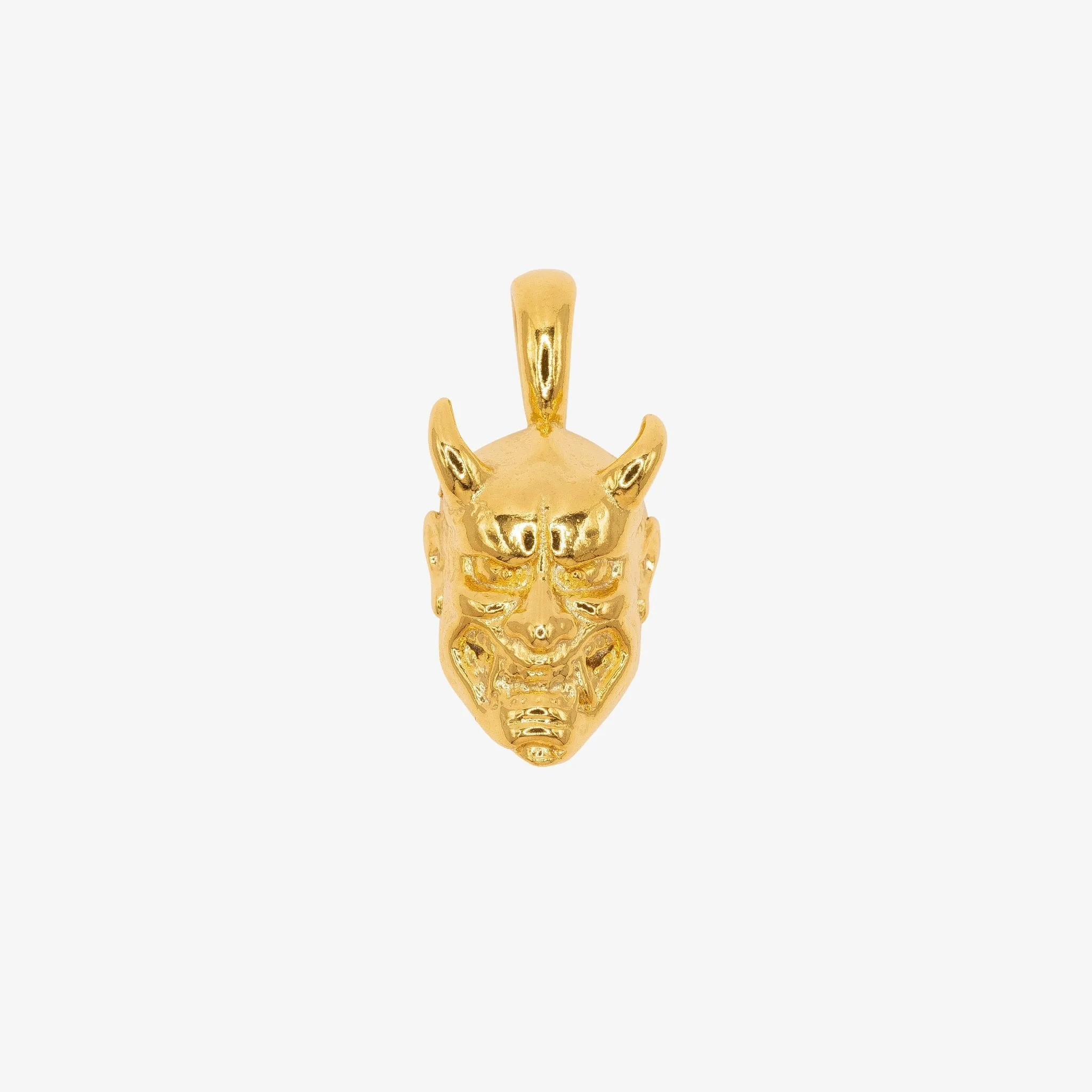 Japanese Kabuki Oni Mask Wholesale Charm 14K Gold, Solid 14K Gold, 305G